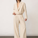 AcileCC Crop Blazer - Bone