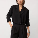 AcileCC Crop Blazer - Black