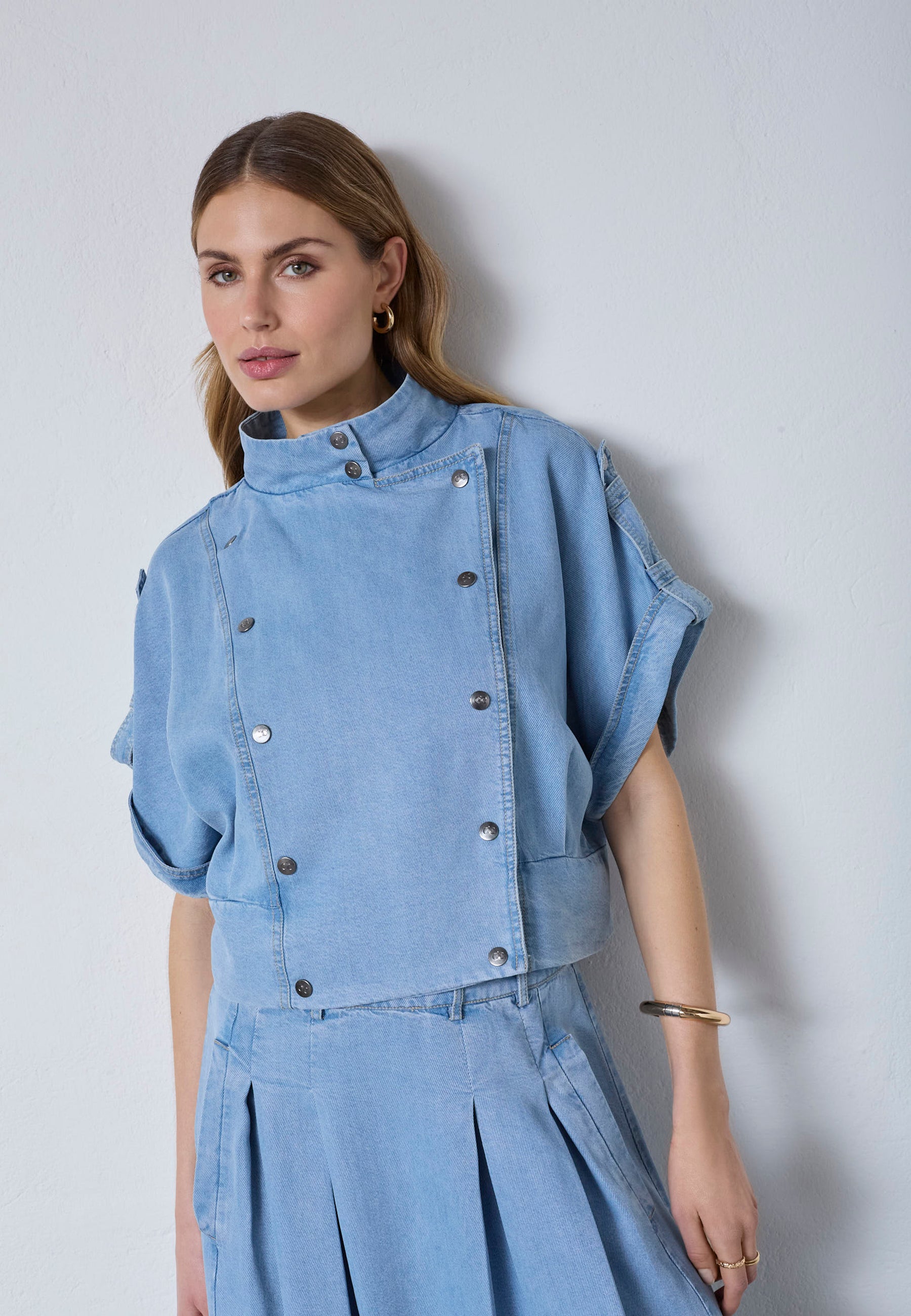 TillyCC Vest - Fade Denim - Co'couture