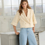 EltonCC Flower Blazer - Bone