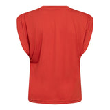 CamillaCC Ruched Shoulder Tee - Flame