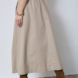 LeilaCC Anya Pleat Skirt - Bisquit