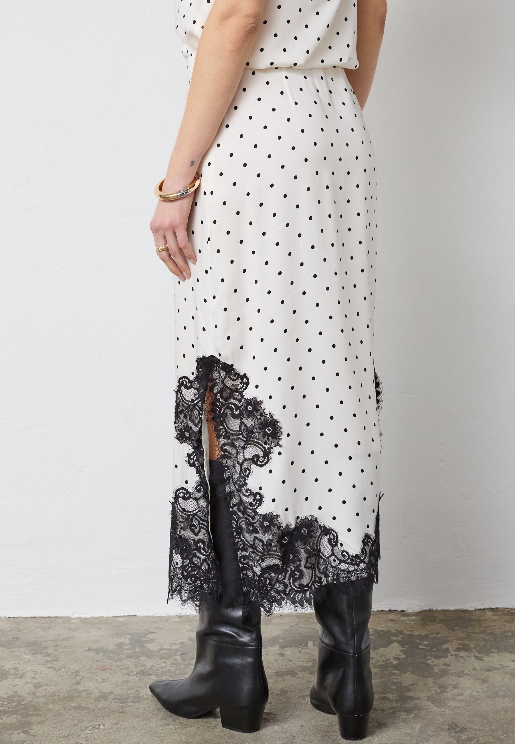 AmeliCC Dot Lace Skirt - Off white - Co'couture
