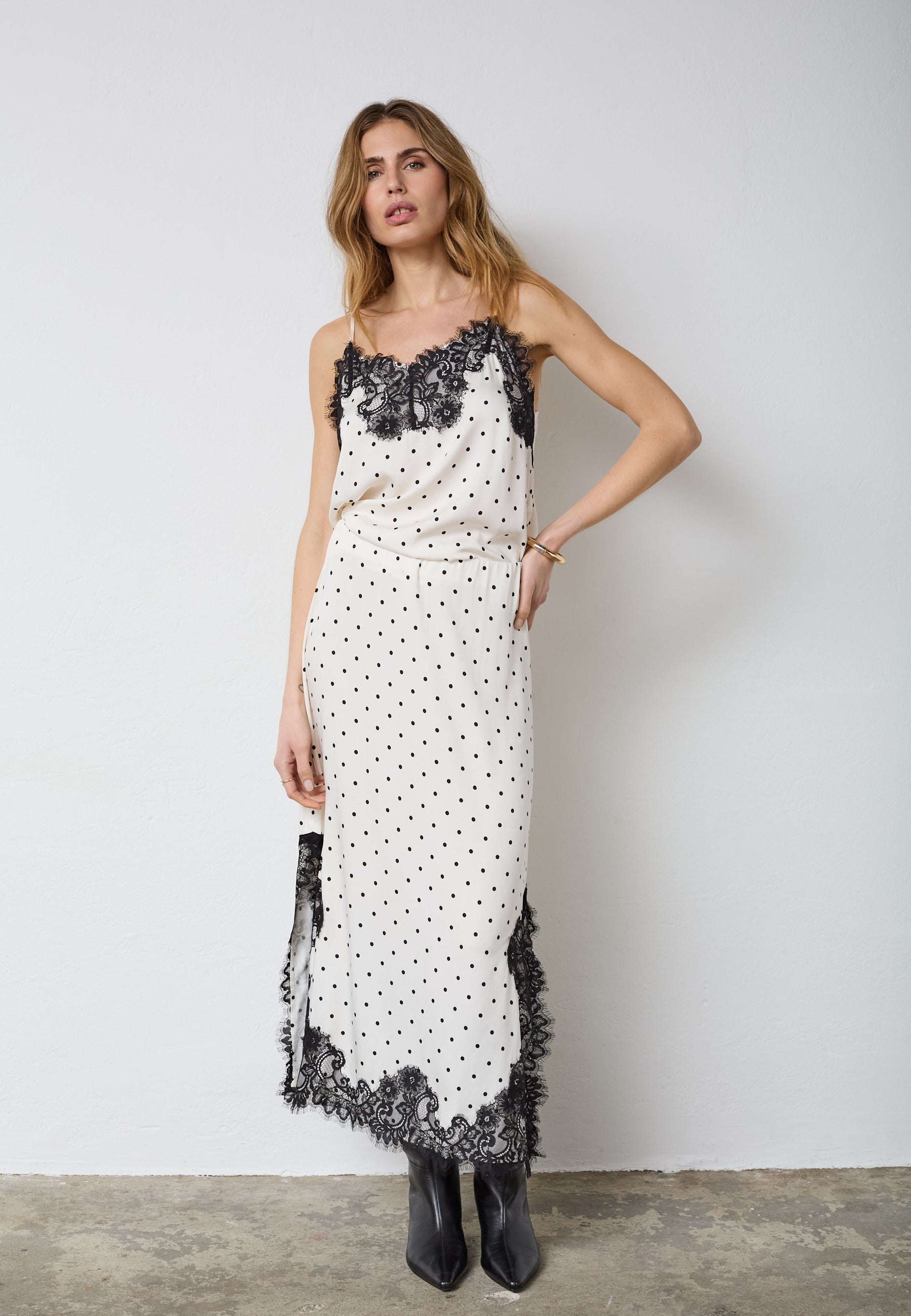 AmeliCC Dot Lace Skirt - Off white - Co'couture