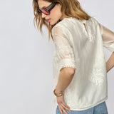 NeaCC SS O-Blouse - White