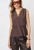 SunnyCC Lace Top - Dark Brown