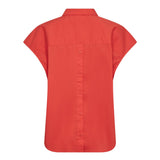ElaraCC Slit Back SS Shirt - Flame