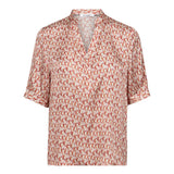 CarmineCC SS V-Blouse - Flame