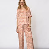 CarmineCC SS V-Blouse - Flame