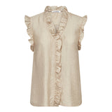 TassyCC Frill Top - Bisquit