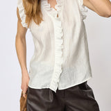 TassyCC Frill Top - White