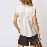 TassyCC Frill Top - White