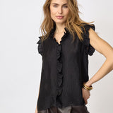 TassyCC Frill Top - Black - Co'couture