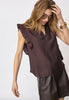 HeraCC Frill SS V-Top - Dark Brown