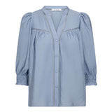 CallumCC Lace Puff V-Shirt - Pale Blue