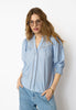 CallumCC Lace Puff V-Shirt - Pale Blue
