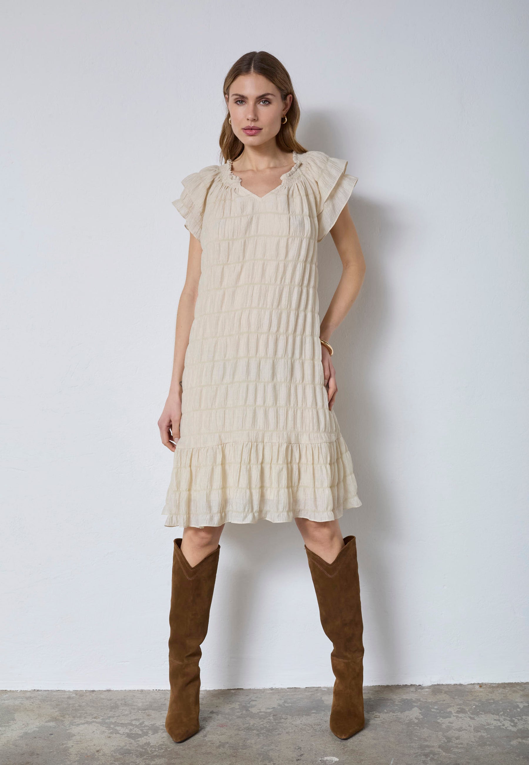 MichaCC Sunrise Crop Dress - Bisquit - Co'couture