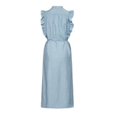 HeraCC Frill SS V-Dress - Pale Blue