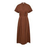 ElaraCC Wrap SS Dress - Suntan