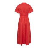 ElaraCC Wrap SS Dress - Flame