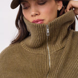 RowCC Zip Knit Cardigan - Army