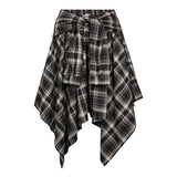 DagnyCC Check Tie Skirt - Black