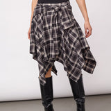 DagnyCC Check Tie Skirt - Black