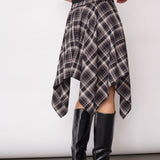 DagnyCC Check Tie Skirt - Black