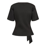OrianeCC Pleat Tie Tee - Black