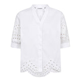 PoppyCC Emb. V-Shirt - White