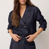 TerryCC Double Breasted Blazer - Navy Denim