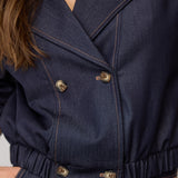 TerryCC Double Breasted Blazer - Navy Denim