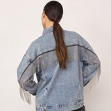 DeniceCC Denim Fringe Jacket - Bleach Denim
