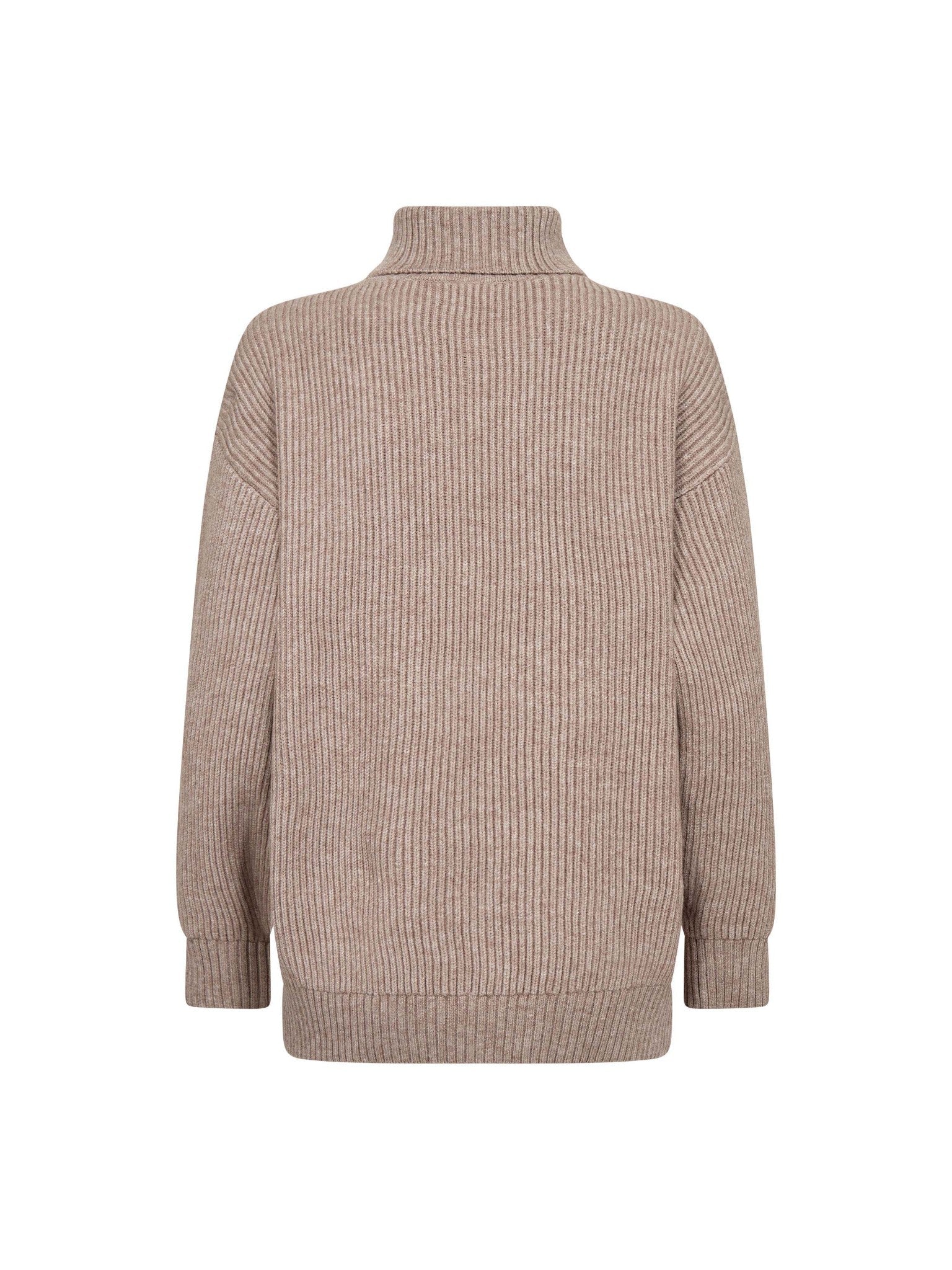 RowCC Rib Padded Roll-Neck Knit - Mink - Co'couture