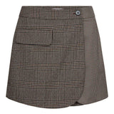 VeyaCC Check Wrap Skort - Brown