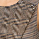 VeyaCC Check Wrap Vest - Brown