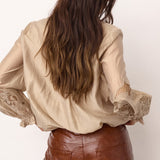 DelinCC Balloon Emb Shirt - Mink