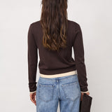LueCC LS Cardigan - Dark Brown