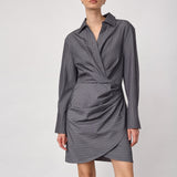LyviaCC Pin Wrap Dress - Mid Grey