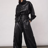 GittCC Funnel Neck Blouse - Black