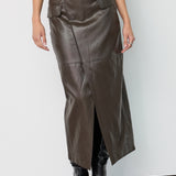 GittCC Asym Floor Skirt - Dark Brown