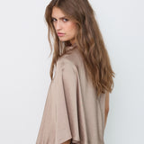 IdunCC Cape SS Blouse - Walnut