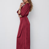 SafiraCC Wrap Dress - Wine Red