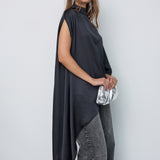 IdunCC Turtle Cape Blouse - Black