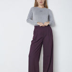 AlmiraCC Pleat LL pant - Plum - Co'couture