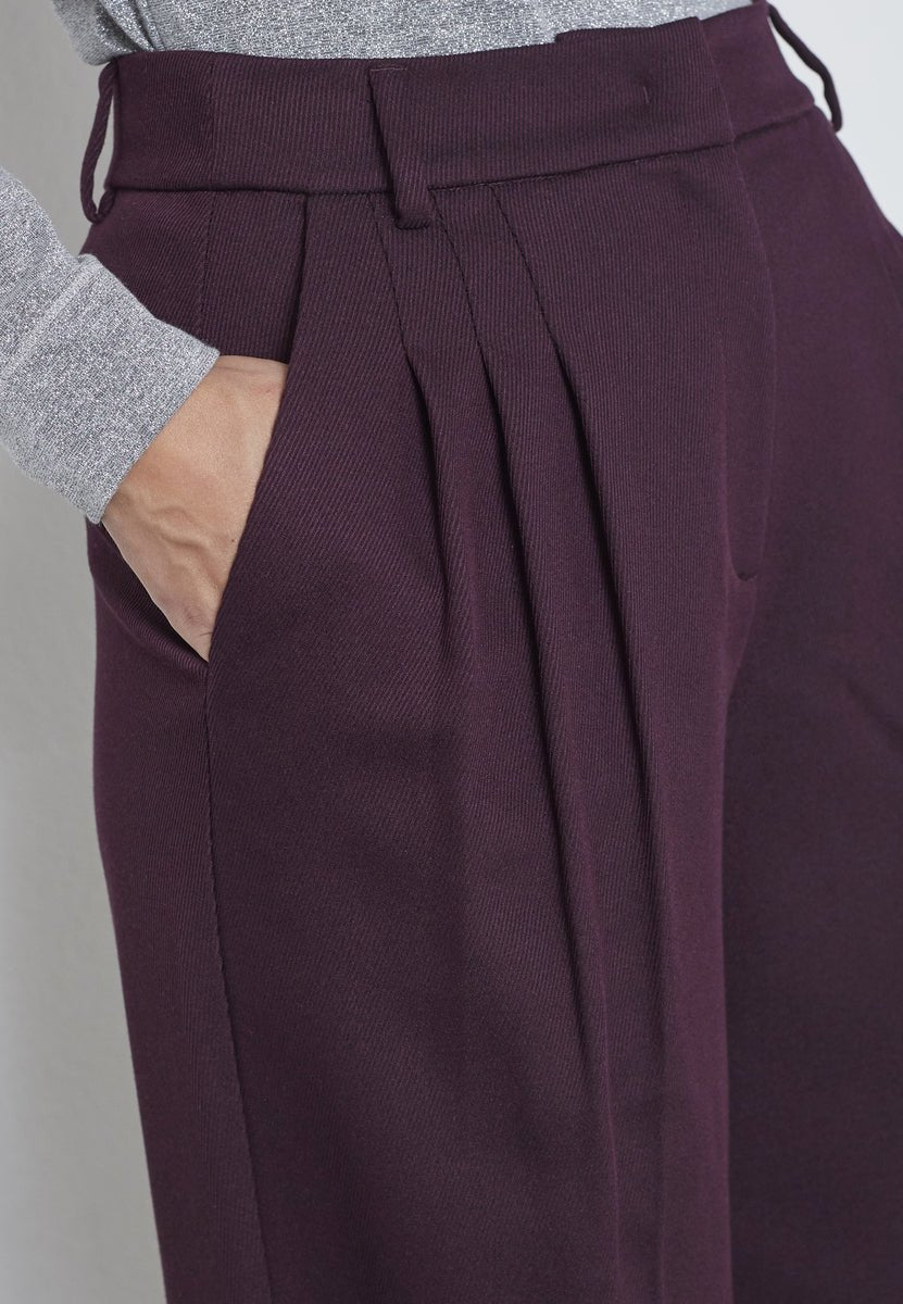 AlmiraCC Pleat LL pant - Plum - Co'couture