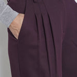 AlmiraCC Pleat LL pant - Plum - Co'couture