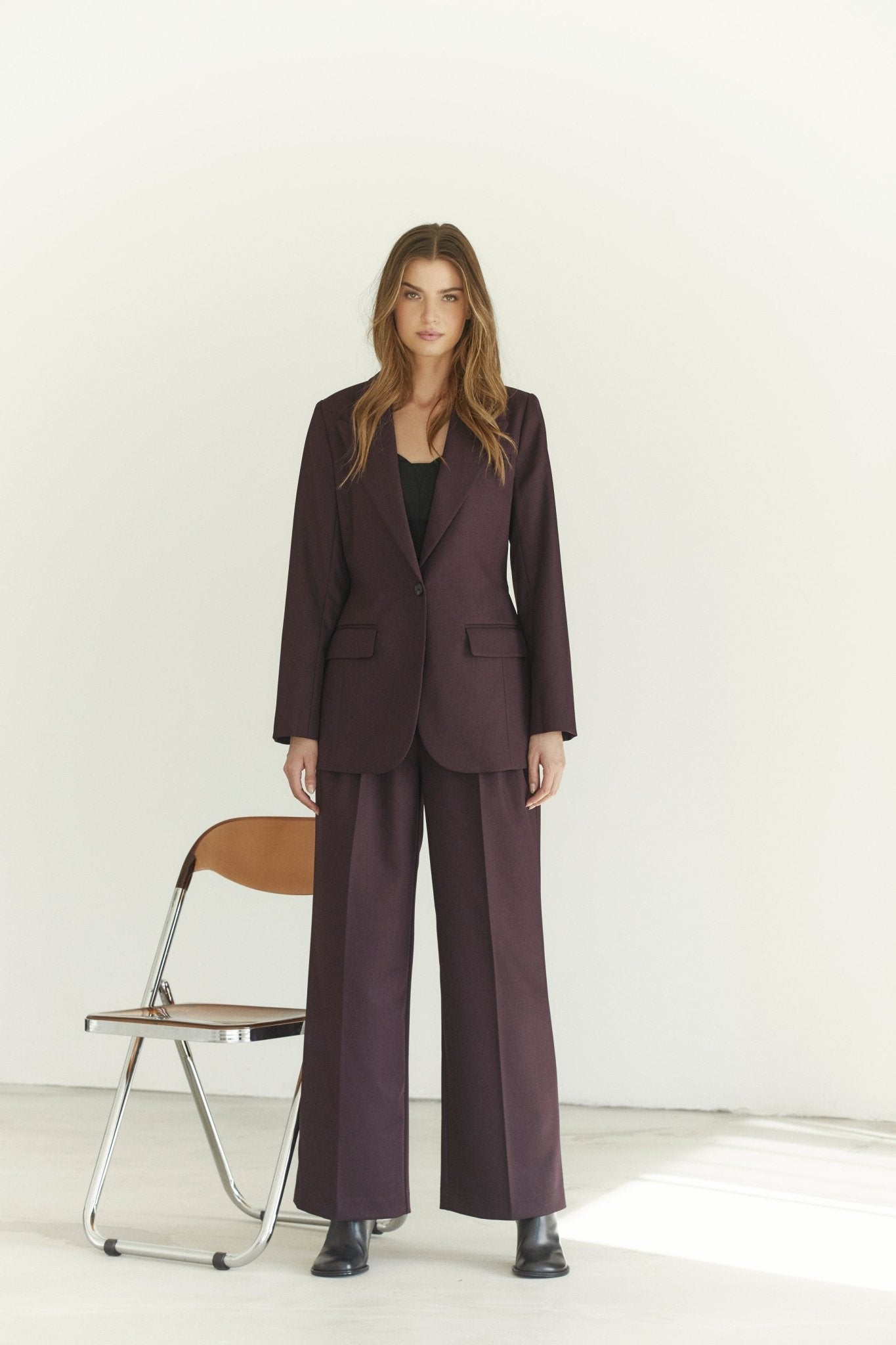 AlmiraCC Pleat Pant - Plum - Co'couture