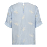 AmeliaCC Emb SS Blouse - Pale Blue - Co'couture