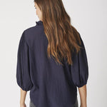 AnikaCC Frill SS Shirt - Navy - Co'couture